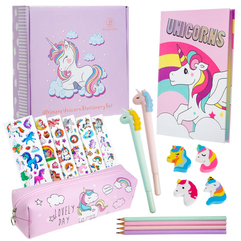 Brightzen Unicorn Stationery Set – Fun 14 Pcs with gift box